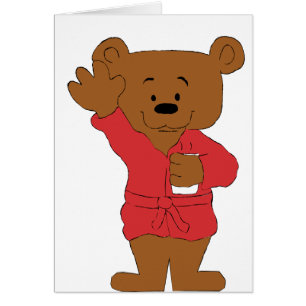 Cartão Fã do urso de ursinho P dos desenhos animados