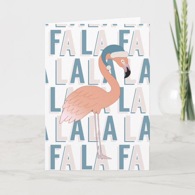 Cartão Fa La Flamingo Christmas © GraphicLoveShop (Frente)