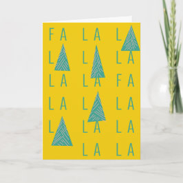 CARTÃO FA LA LA FLORESTA DE NATAL