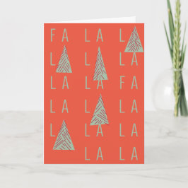 CARTÃO FA LA LA FLORESTA DE NATAL