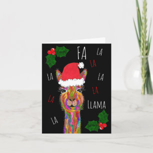 Cartão Fa La La La La Llama Christmas Greeting Card