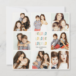 Cartão Fa La La | Pastas | Colagem de fotos de feriado