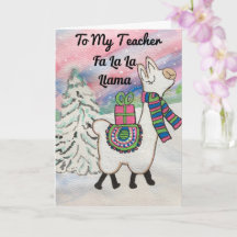 Fa La Llama Para O Meu Professor Feliz Natal