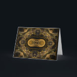 Cartão Fabergé Fractal<br><div class="desc">This intricate pattern of circles and lace like desing reminded me of the filligre work of a Fabergé egg with its gold and jewels.</div>