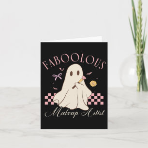 Cartão Faboolous Maquiador Cosmetólogo Fantasma Fofo H