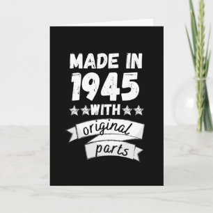 Cartão fabricado em 1945 com peças originais,