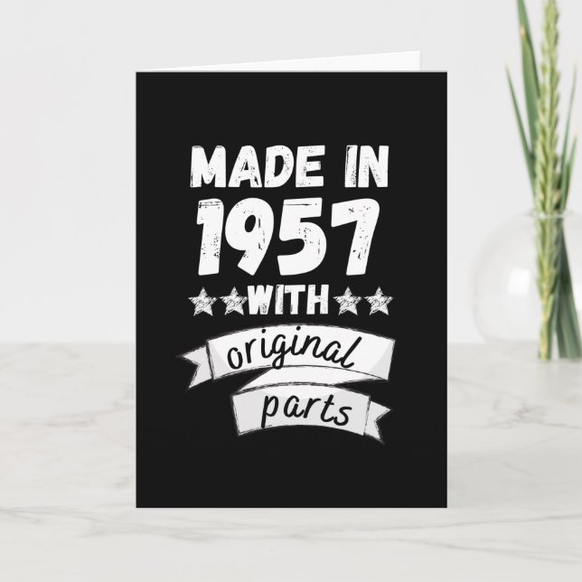 Cartão fabricado em 1957 com peças originais, (Frente)