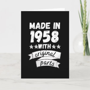 Cartão fabricado em 1958 com peças originais,