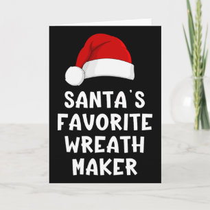 Cartão Fabricante de Coroa de Natal Favorito do Papai Noe