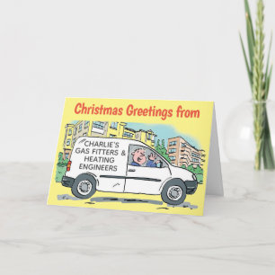 Cartão Fábricas de gás para aquecimento Engenheiros comer