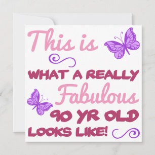 Cartão Fabuloso 90 Birthday