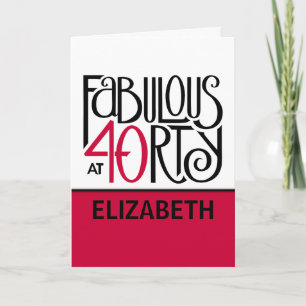 Cartão Fabuloso a 40 vermelho