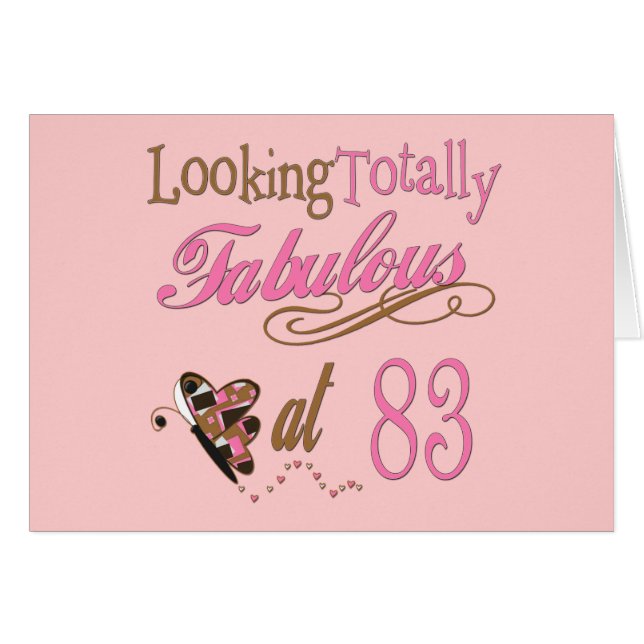 Cartão Fabuloso a 83 (Frente Horizontal)