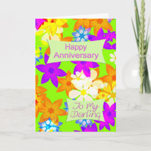 Cartão fabuloso de aniversário de flores