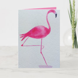 Cartão fabuloso de aniversário flamingo