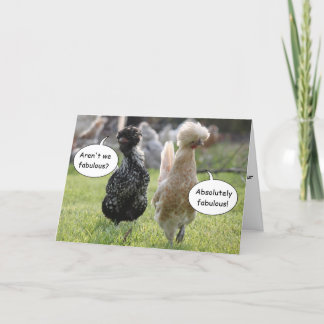 Cartão Fabulous Chickens Greeting Card