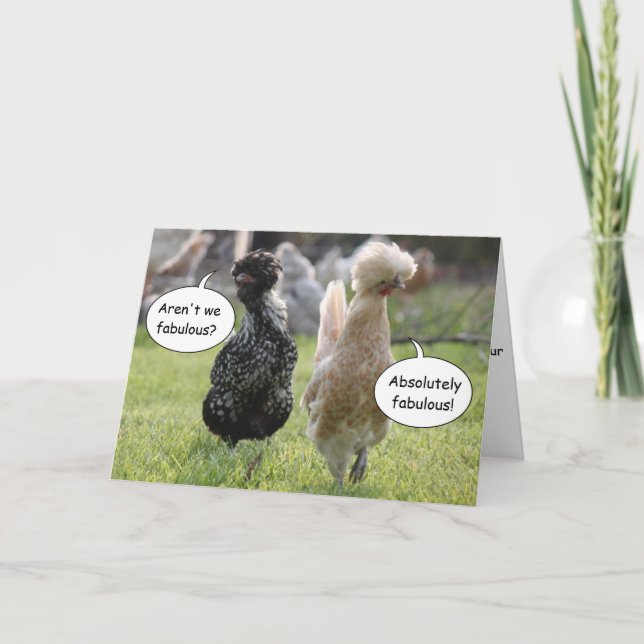 Cartão Fabulous Chickens Greeting Card (Frente)