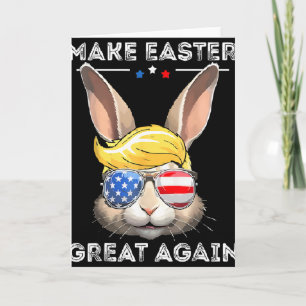 Cartão Faça a Páscoa Grande Novamente Trump Bunny Engraça