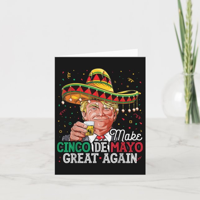 Cartão Faça Cinco De Mayo Excelente Novamente Para Esfreg (Frente)