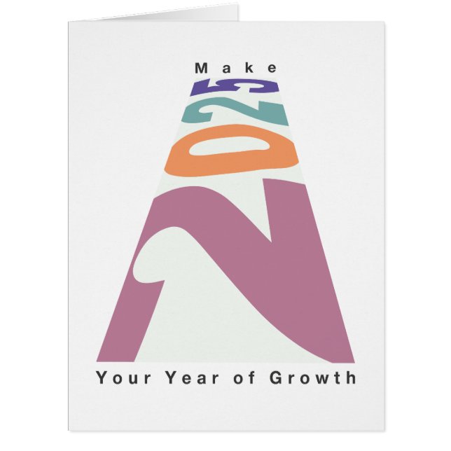 Cartão Faça de 2025 seu ano de crescimento (Frente)