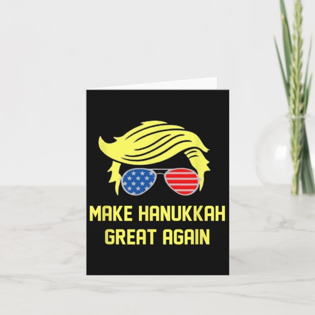 Cartão Faça o Excelente de Hanukkah novamente Trump 47 Ha (Frente)