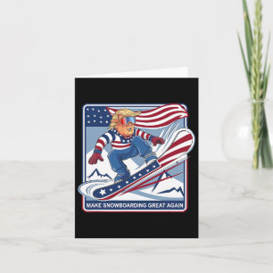 Cartão Faça o Excelente de Snowboard de novo Donald Trump