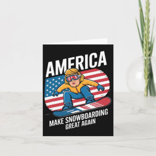 Cartão Faça o Excelente de Snowboard de novo Donald Trump