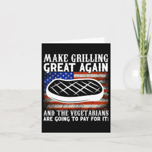 Cartão Faça o Excelente Griling Novamente Usa Trump Churr