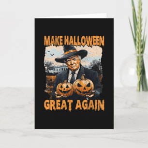 Cartão Faça o Halloween Grande Novamente Engraçado Trump 