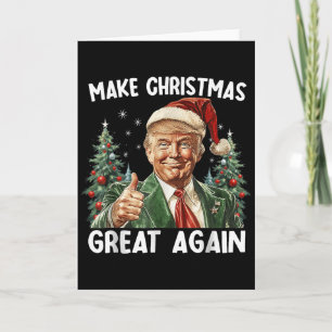 Cartão Faça o Natal Grande Novamente Funny Santa Trump 20