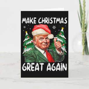 Cartão Faça o Natal Grande Novamente Funny Santa Trump 20