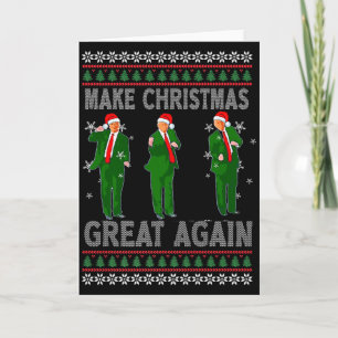 Cartão Faça o Natal Grande Novamente Papai Noel Trump Dan