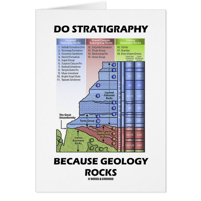 Cartão Faça o Stratigraphy porque a geologia balança (Frente)