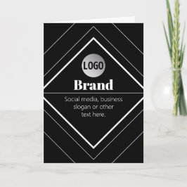 Cartão Faça o Upload do Seu Logotipo e Design de Texto Pe