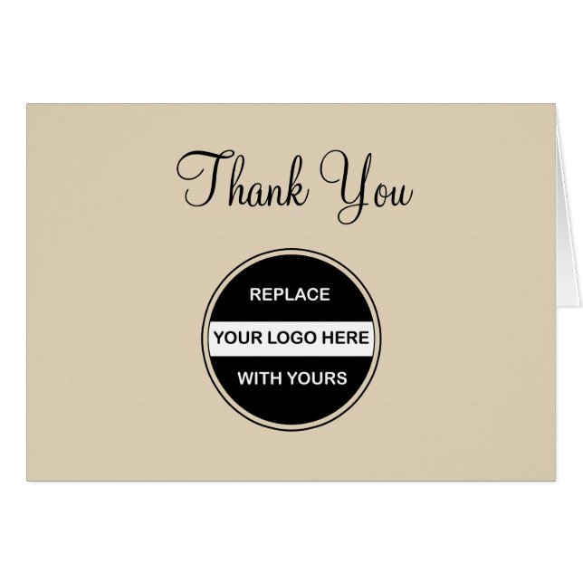 Cartão Faça seu próprio obrigado elegante Yous do negócio (Frente horizontal)