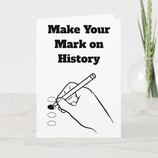 Cartão Faça sua marca no histórico (Frente)