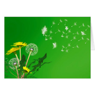 Cartão Faça um dandelion de desejo