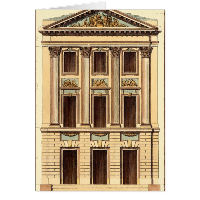 Cartão Facada arquitetônica de Jean Deneufforge (Frente)