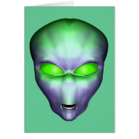 Face Alienígena Verde