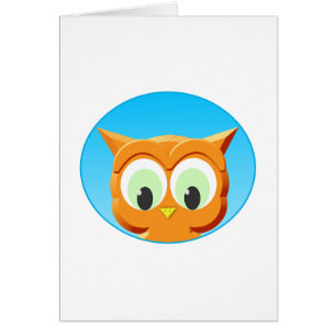 Cartão Face De Uma Pequena Coruja