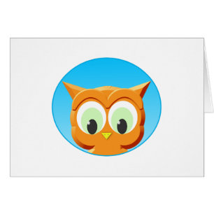 Cartão Face De Uma Pequena Coruja