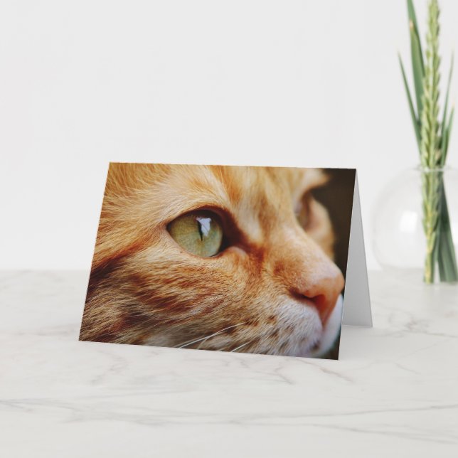 Cartão Face determinada de um gengibre (Frente)