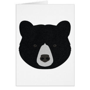 Cartão Face do Urso Preto