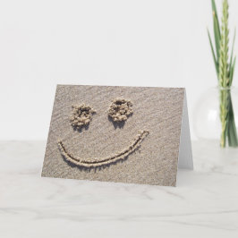 Cartão Face in the Sand Greeting Card