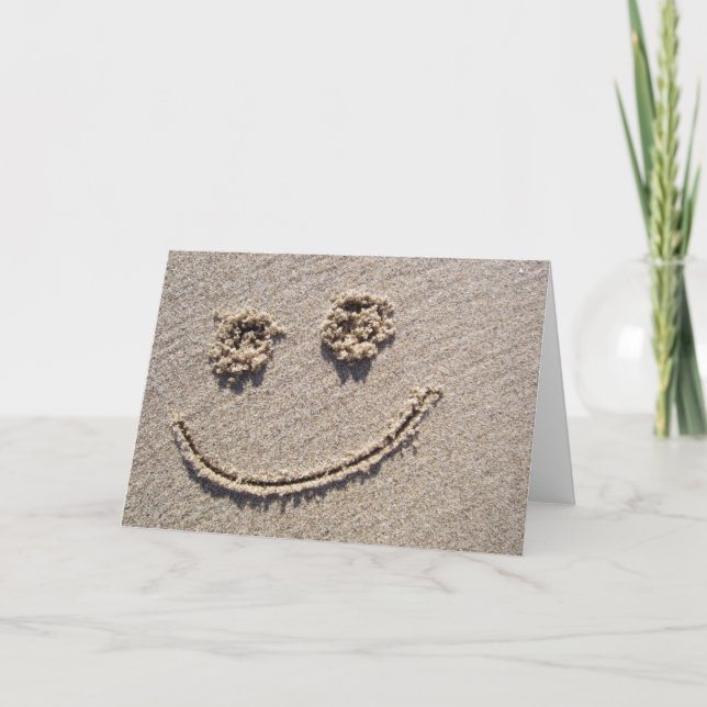 Cartão Face in the Sand Greeting Card (Frente)