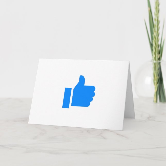 Cartão Facebook blue thumbs up work (Frente)