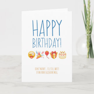 Cartão Facebook Emoji Birthday Card - Social Media Post