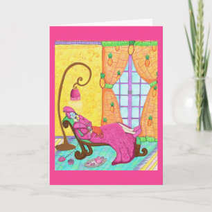 Cartão Facial Spa Day Greeting Card with Cat
