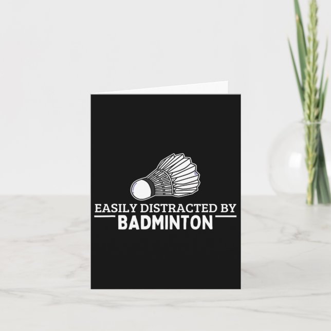 Cartão Facilmente Distraído Pelo Volante De Badminton Eng (Frente)