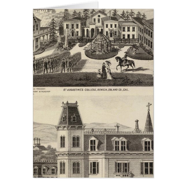 Cartão Faculdade, escola, Benicia (Frente)